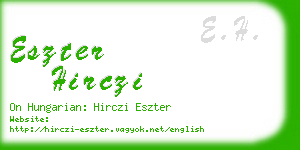 eszter hirczi business card